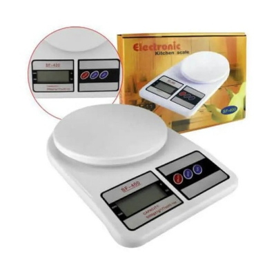 Picture of 1Pcs Weight Scale Machine Digital Display Sf-400 For Kitchen - Weight Machine (White)