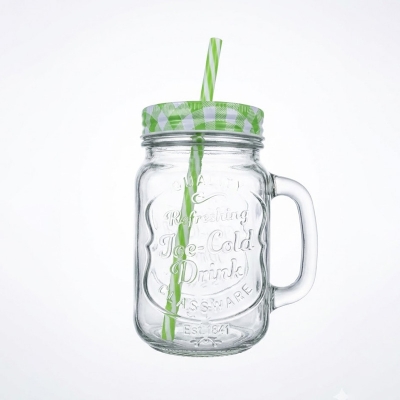 Picture of Juice Jar Juice Mug Mug with lid and straw BEST QUALITY