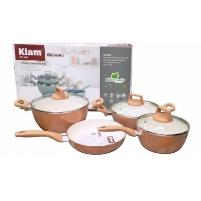 Picture of Kiam 7 Pcs Chromatic Ceramic Granite Cookware Set (Induction bottom)
