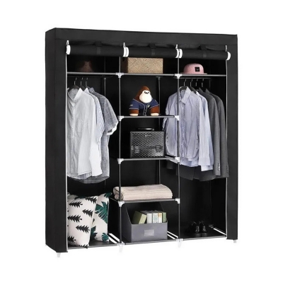 Picture of Fancy And Portable Foldable Almirah Wardrobe With 6 Cabinet And 2 Long Shelves Clothes Organizer - Wardrobe