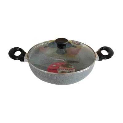 Picture of Kiam Marble Coated Karai With Glass Lid 24 cm (Grey)
