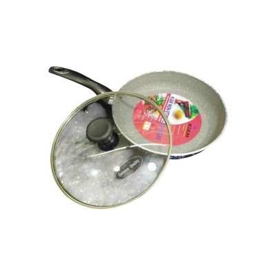 Picture of Kiam Non Stick Fry Pan With Glass Lid 22 Cm (Black)