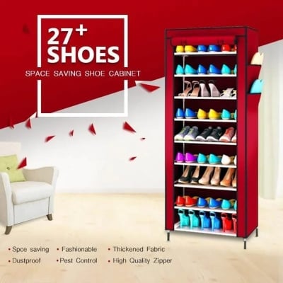 Picture of Steel Portable Multi Utility Shoe Rack - 9 Shelf