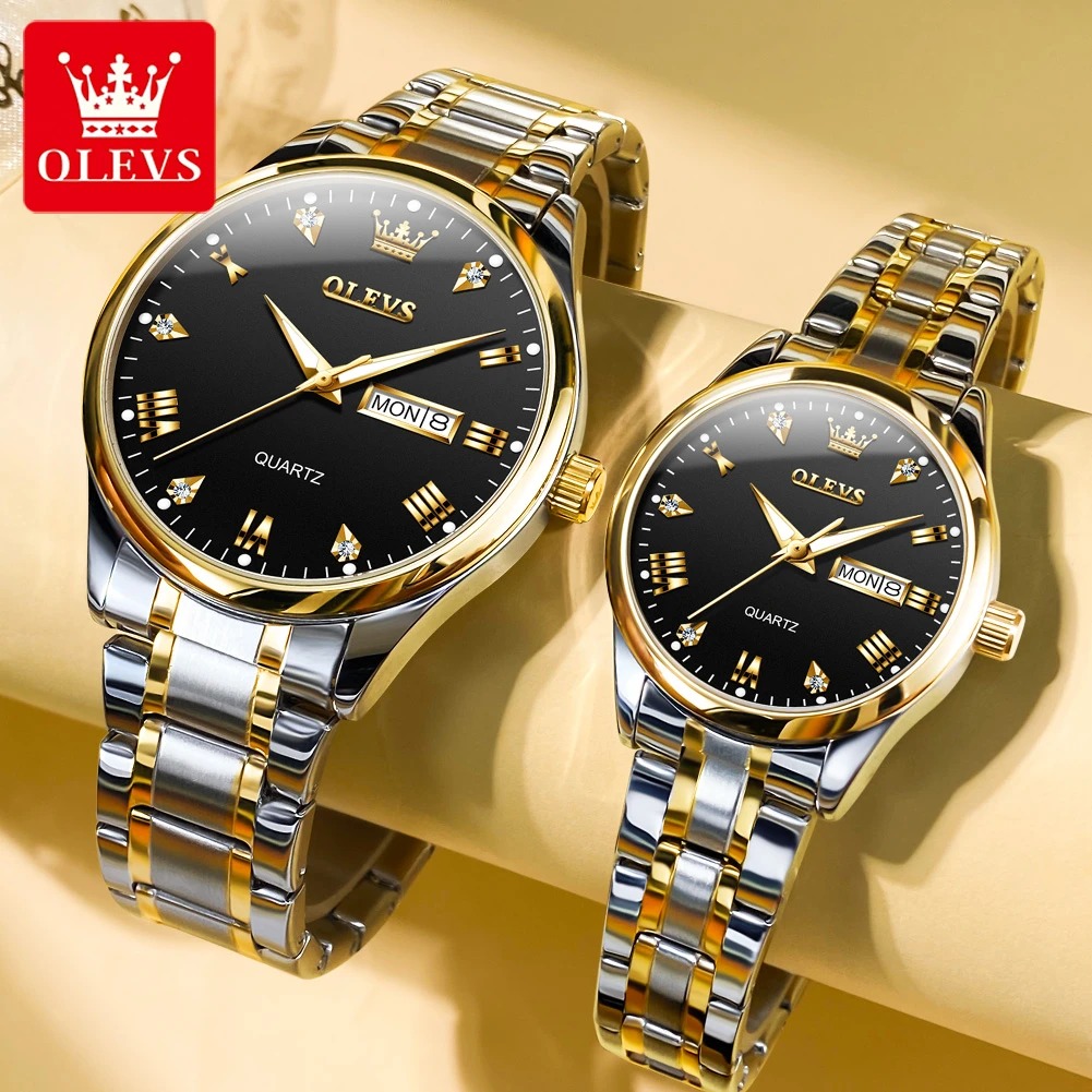 Picture of OLEVS 5563 Waterproof Stainless Steel fashionable Couple watches