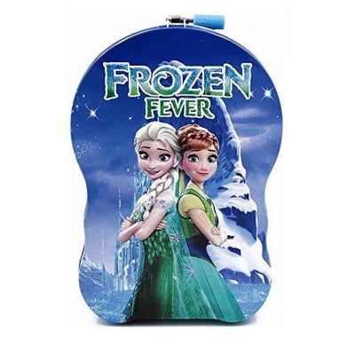 Picture of Princess Frozen Snow White Metal Coinbox Piggy Bank with Lock & Key – 17cm Tin Money Saver