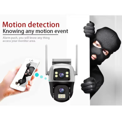 Picture of Dual Lens 6MP Wifi IP Camera Outdoor Indoor Network PTZ Security Camera V380 Pro Security CCTV Camera Wireless IP Security for Home Office Factory