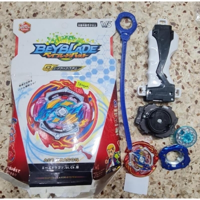 Picture of SuperKing Beyblade Burst h2 Starter Variant Lucifer .Mb 2D & First Urranus Starter + LR String LR (Left & Right Spin) & Weight Damper Grip