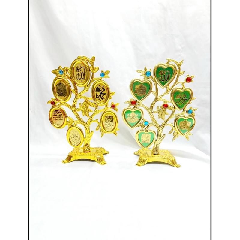 Picture of islamic Ayats Decor Stand Decorative Showpiece 27 cm golden