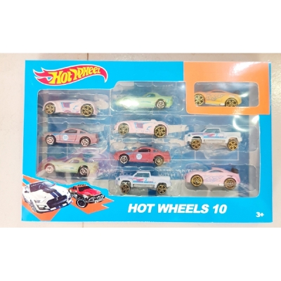 Picture of HOT WHEELS 10 piece car set new model The color changes when immersed in hot water Explore Trend - Upscaled Quality - Dye Cast Metal Car-10 Dyest Hot Whee