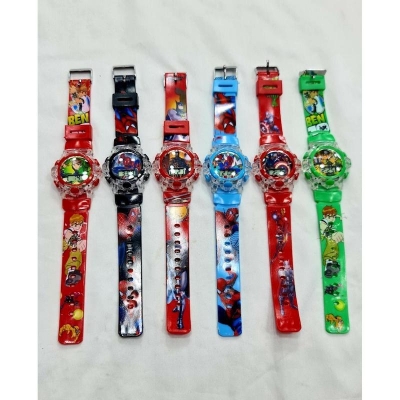 Picture of Digital Watch light music for Boy Spider-Man Ben 10 Captain America superman modelNew Digital And Fashionable Smart Design Baby Watch