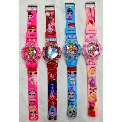 Picture of Digital Watch light music for Baby Pink purple red hello kitty Barbie frozen New Digital And Fashionable Smart Design Baby Watch