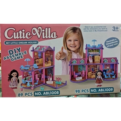 Picture of cuite villa dream house Doll House DIY Assemble Game Happy Family