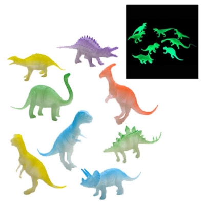 Picture of 7 Pcs Radium Glow Dinosaur Dino World  Figure Toys For Kids