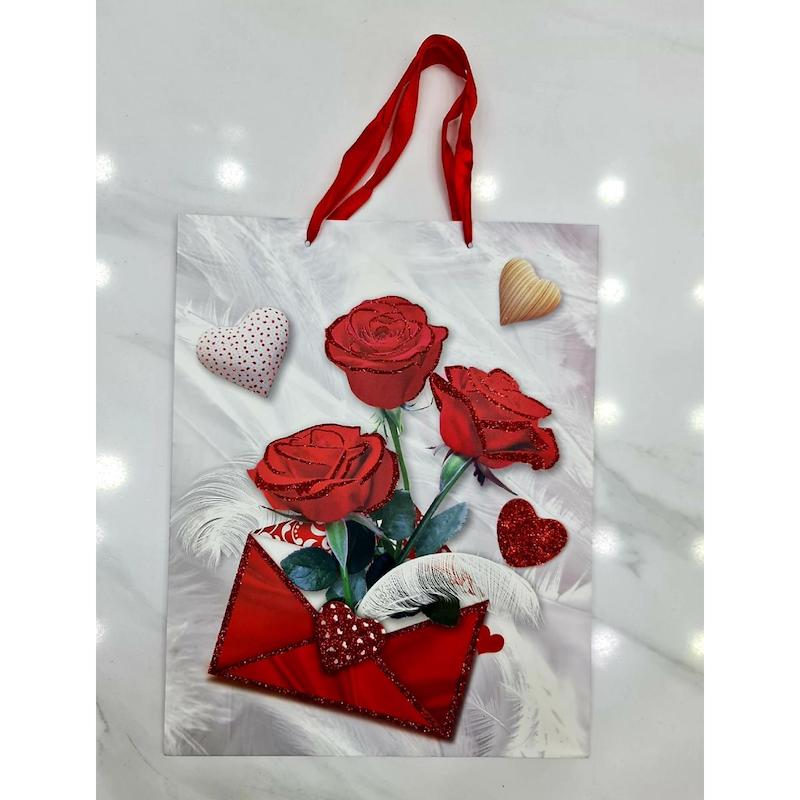 Picture of 3D Paper Gift Bag 13"x10"x4.5"birthday marriage Day valentine Day all occasion gift