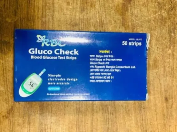 Picture of RBC Gluco Check Blood Glucose Test Strip 50 PCS Not Machine