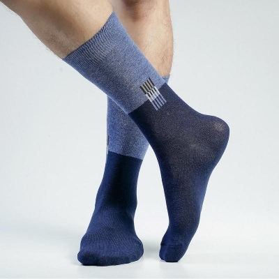Picture of Premium Long Socks For Men  (Navy Blue)