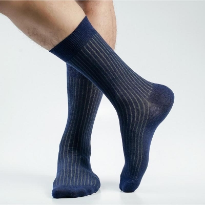 Picture of Premium Long Socks For Men  (Navy Blue)