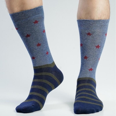 Picture of Premium Long Socks For Men  (Blue)