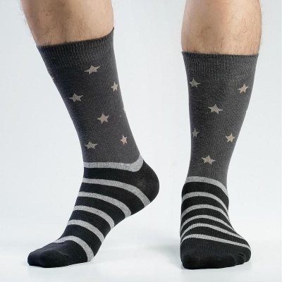 Picture of Premium Long Socks For Men  (Charcoal)