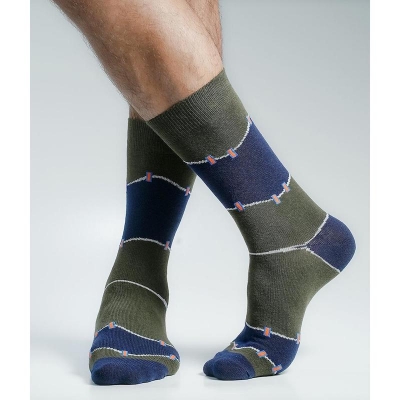 Picture of Swan 1000 Miles Long Socks For Men  (Olive)