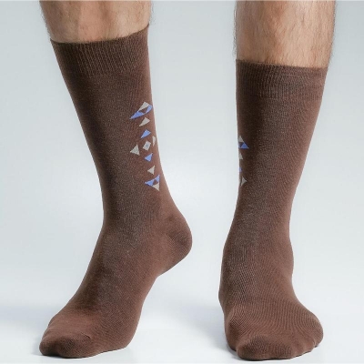 Picture of Swan Long Socks For Men  (Chocolate)
