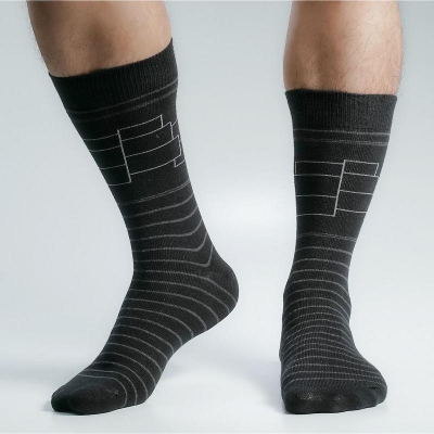 Picture of Swan Long Socks For Men  (Black)