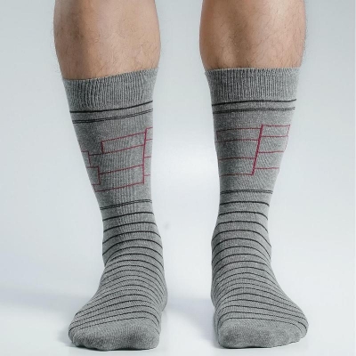 Picture of Swan Long Socks For Men  (Ash)