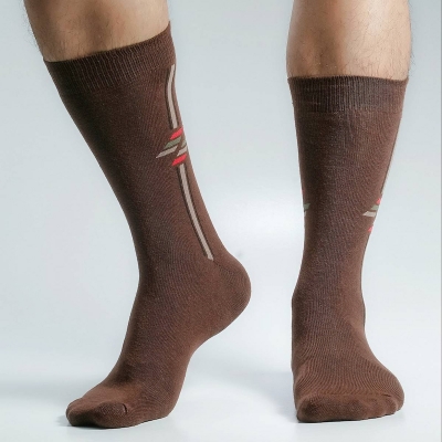 Picture of Swan Long Socks For Men  (Chocolate)