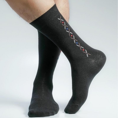 Picture of Swan Long Socks For Men  (Black)