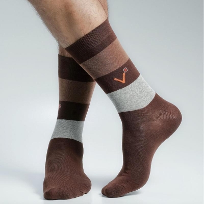 Picture of Swan Viara Long Socks For Men  (Chocolate)