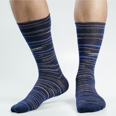 Picture of Swan Viara Long Socks For Men  (Navy Blue)