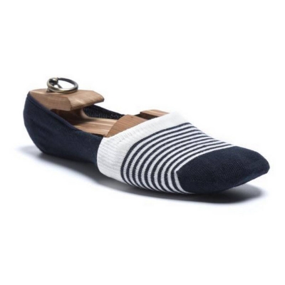 Picture of Navy Blue and White Cotton Loafer Socks for Men  (Navy Blue)