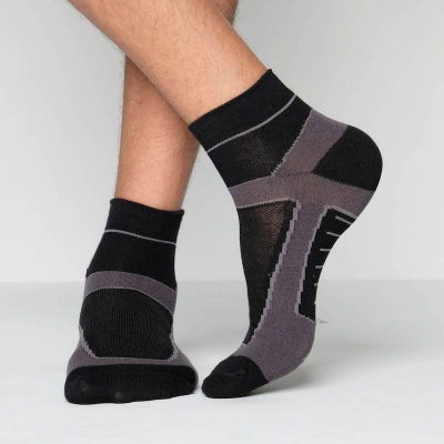 Picture of Pride Zone Ankle Socks for Men by MB Hosiery  (Black)