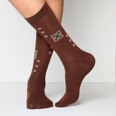 Picture of Pride Zone Long Socks For Men  (Chocolate)
