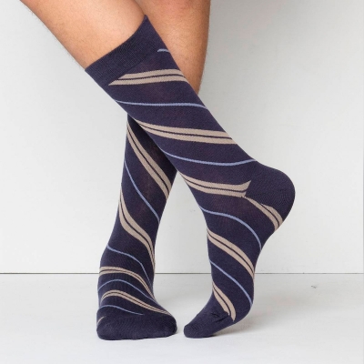 Picture of Peoples Long Socks For Men  (Navy Blue)