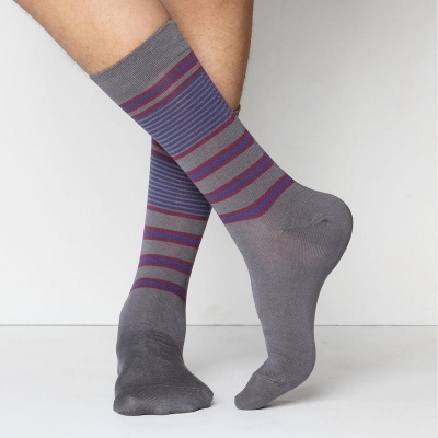 Picture of Peoples Long Socks for Men by MB Hosiery  (Ash)