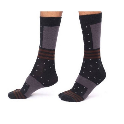 Picture of Swan Oxy Long Socks for Men by MB Hosiery  (Black)