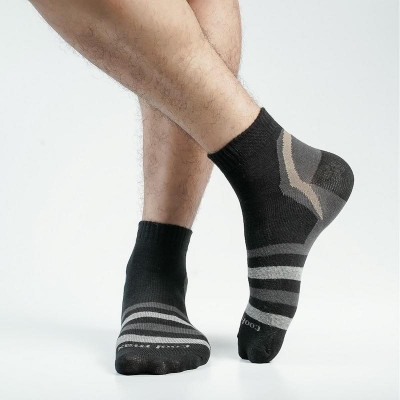 Picture of Pride Zone Ankle Socks for Men by MB Hosiery  (Black)