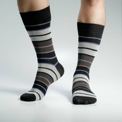 Picture of Pride Zone Long Socks for Men by MB Hosiery  (Black)