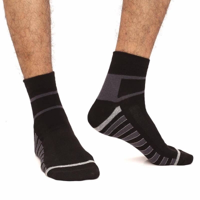 Picture of Speed Ankle Socks for Men by MB Hosiery  (Black)