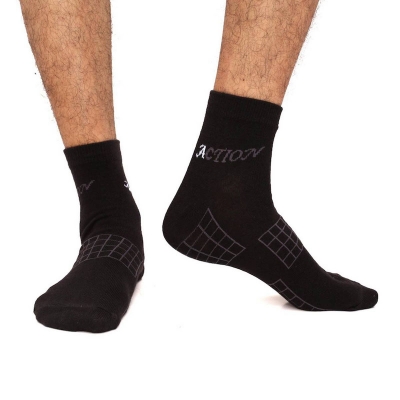 Picture of Action Ankle Socks for Men by MB Hosiery  (Black)