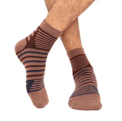 Picture of Action Ankle Socks for Men by MB Hosiery  (Brown)