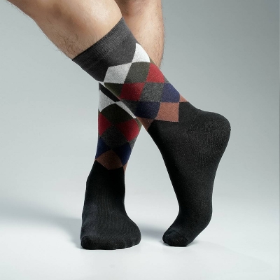 Picture of Swan Premium Long Socks For Men  (Multi-color)