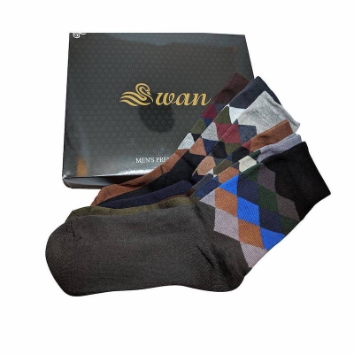 Picture of 6 Pairs Half Terry Premium Long Socks For Men by MB Hosiery  (Multicolor)