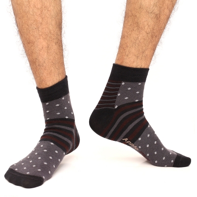 Picture of Apple Plus Ankle Socks for Men  (Grey)