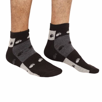 Picture of Cat Step Ankle Socks for Men  (Black)