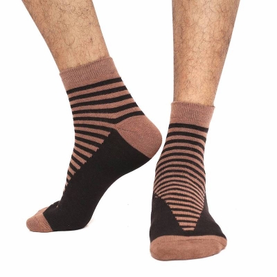 Picture of Swan Goodwill Ankle Socks for Men  (Chocolate)