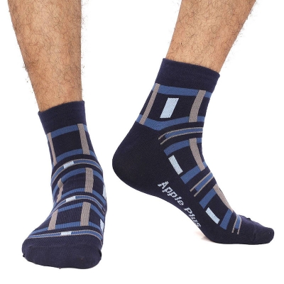 Picture of Apple Plus Ankle Socks for Men  (Navy Blue)