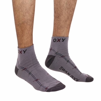 Picture of Oxy Ankle Socks for Men by MB Hosiery  (Grey)
