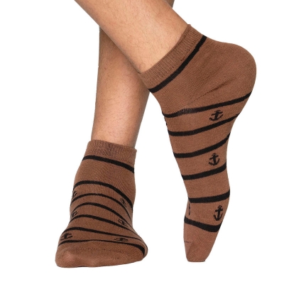 Picture of Premium Ankle Socks for Men  (Brown)